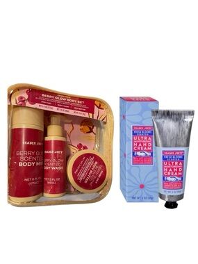 Trader Joe’s Berry Glow Body Set + Fresh Blooms Hand Cream. Limited time.